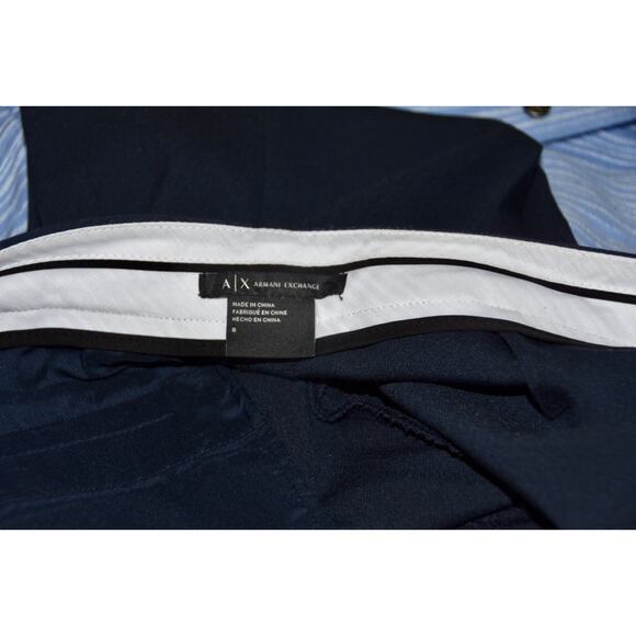 Armani Exchange Designer Pants High Rise Trousers Navy Slacks Size 8 - Picture 10 of 10